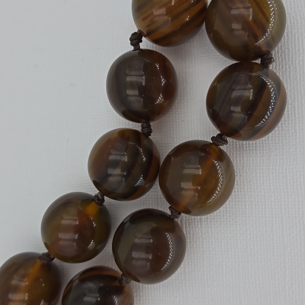 Furla Brown Beaded Necklace - Picture 3 of 7